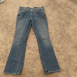 Blue boot cut Levi jeans